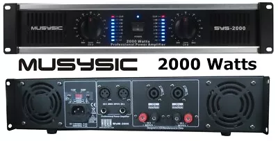 MUSYSIC 2-Channel 2000 Watts Professional DJ PA Power Amplifier SYS-2000  • $124.99