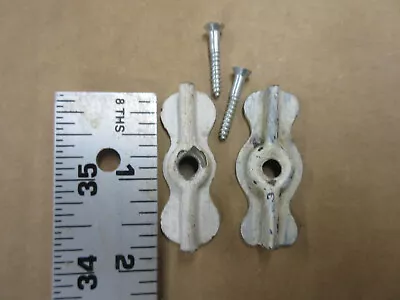 2 Vintage Metal Bow Tie Latches & Screws Jelly Cupboard Cabinet Door 1-3/4  Long • $5