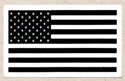 NOS FS Black & White America Flag Decal For Back Of The Helmet MATTE - 20 Mil • $4.99