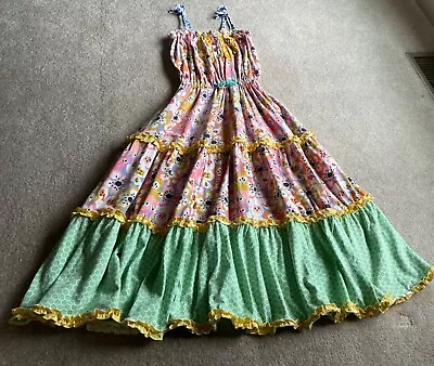 Matilda Jane Maxi Dress Girls Size 8 Tiered Floral Print Ruffles • $24.99