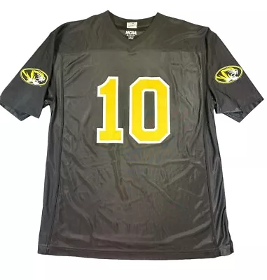 Men’s University Of Missouri Tigers Large Black Football Jersey NCAA #10  • $16.70