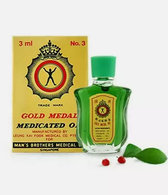 Gold Medal Medicated Oil Use With Colds Coughs Flu Muscle Pain Blocked Nose • £6.59