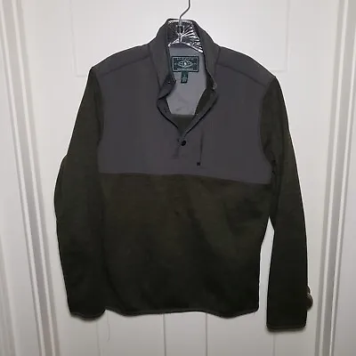 G.H. Bass & Co Men's Jacket Size M  Hunter Green Pullover Snaps Mixed Media Coat • $20