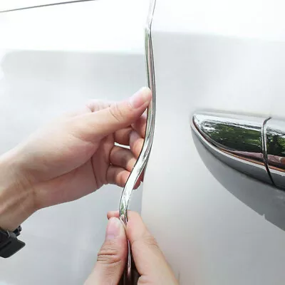 $7.15 • Buy 6mm 6.5FT Chrome  Car Door Edge Strip Guard Protector Moulding Trim Anti Dent
