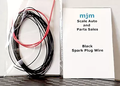 6 Feet Black Spark Plug Wire 1/24 1/25 Scale Models With Red Boot Material  • $4.99