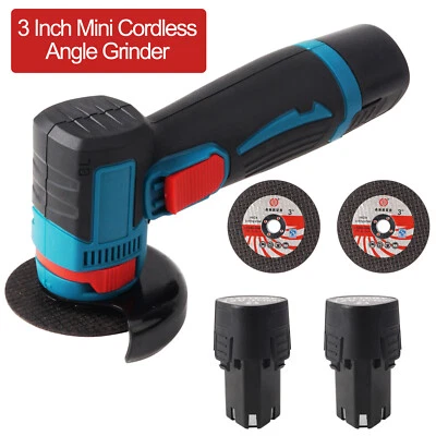 £35.75 • Buy 12V Brushless Mini Cordless Angle Grinder Wood Polish Cutting Machine W/2Battery