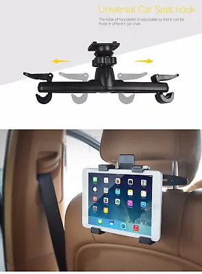 Universal Holder Mount For All Tablet & IPad (7  TO 11 ) Car Back Seat Headrest • £7.94