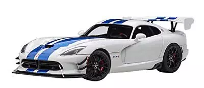 AUTOart 1/18 Dodge Viper GTS-R Commemorative ACR Pearl White/Blue Model Car • $229.30