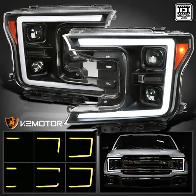 Black Fits 2018-2020 F150 Projector Headlights+Switchback LED Sequential Signal • $407.38