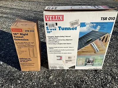 VELUX 10  Sun Tunnel TSR 010 And Extension ZTR 010 Set New • $220