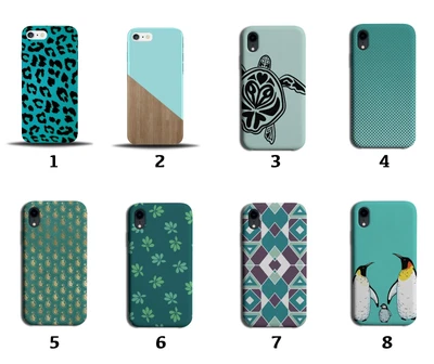£11.99 • Buy Turquoise Green Phone Case Cover Wood Wooden Turtles Maroon Pattern Design 8132 