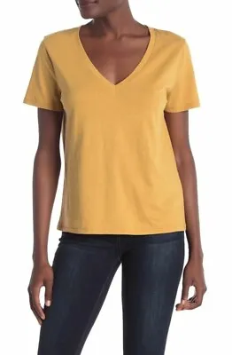 BP. Women's V-Neck Short Sleeve T-Shirt Tan Mustard 4XL • $7.48