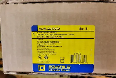 Square D 8903LXO40V02 4 Pole Lighting Contactor Ser. B NEMA Open Type • $699