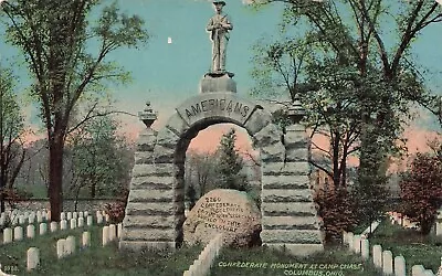 LP37 Columbus Ohio Confederate Civil War Monument Camp Chase Vintage Postcard • $6.99