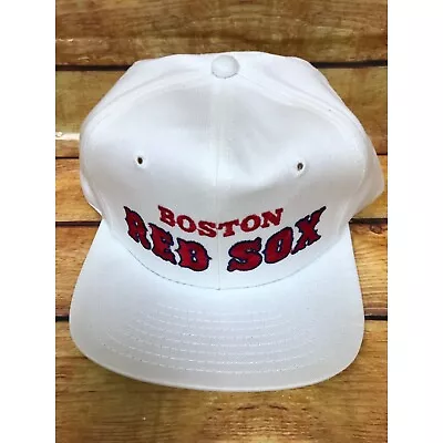 NOS Vintage BOSTON RED SOX MLB White Snapback Hat Cap Twins Ent (b20) • $19.99