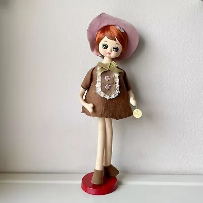 Vtg MCM Herman Pecker  Jody  Japanese Posable Doll Big Eyed Mod W/Hang Tag 14.5  • $45