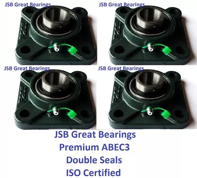 (4) Premium UCF205-16 Double Seals ABEC3 Square Flange Bearings 1 Bore UCF205-16 • $31.49