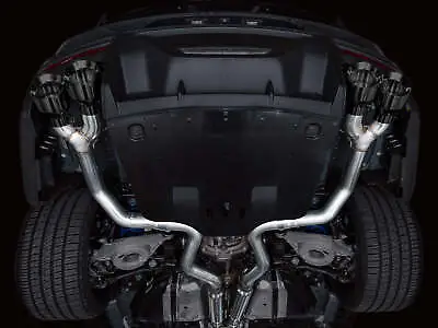 AWE Track Catback Exhaust W/Black Chrome Tips 2024 Ford Mustang Dark Horse S650 • $1795