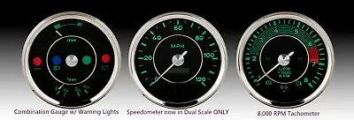 Genuine VDO Gauge 3 Pc Set 356 Speedster Spyder Porsche 2 Yr Warranty • $679.99