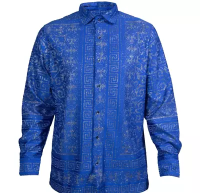 Prestige LACE-490 Long Sleeve Lace Shirt Royal • $116.99