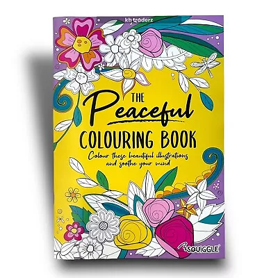 Anti Stress Peaceful Adult Colouring Books Mind Relax Colour Therapy  A4 • £2.99