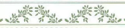 Dollhouse Green On White Acorns Wallpaper Border William Morris • $1.25