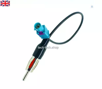 Universal Fakra To DIN Car Stereo Radio Aerial Adaptor Mast Antenna Adapter UK • £6.95