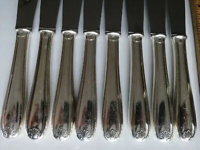 COQUILLE CLEMENT MAROT  SET Of 8 Christofle Silver-plate Dinner Knives • $99