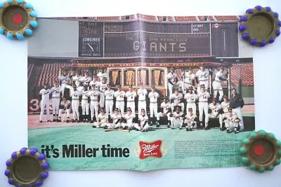 Vintage - The 1977 San Francisco Giants - It's Miller Time - Poster 12 X18 • $7.49