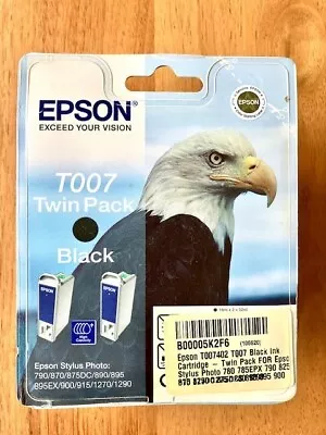 £33 • Buy 2 X Genuine Epson Printer Ink T007 Black/Noir For Epson Printers PHOTO 790 .....