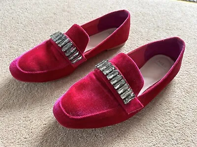 Pink M&S Velvet Shoes • £5