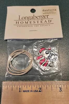 Longaberger Homestead Danforth Fine Pewter Basket Tie On Eagle Flag New In Pack • $12.99