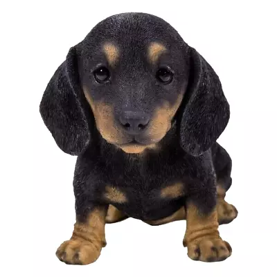 @ New PUPPY DOG Figurine Statue DACHSHUND Sculpture Figure HOME DECOR Sit Black • $25.64