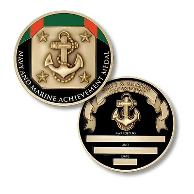 Navy And Marine Corps Achievement Medal 1.75  Challenge Coin • $39.99