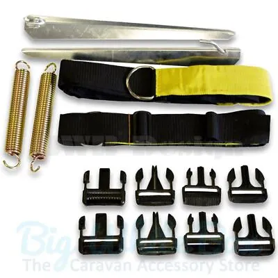 Caravan Awning Tie Down Kit 14 Piece Universal Buckle Storm Strap Dorema Inaca • £14.95