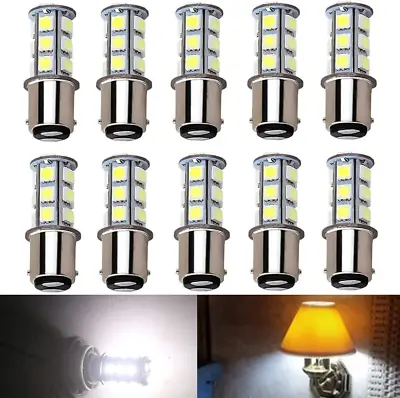 BlyilyB 10-Pack BA15D 1142 6500K White LED Bulbs Replacement Lamps DC 12V Interi • $19.49