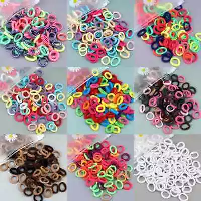 100pcs Kids Small Elastic Hair Bands Ties Baby Girl Children Colourful School • £3.49