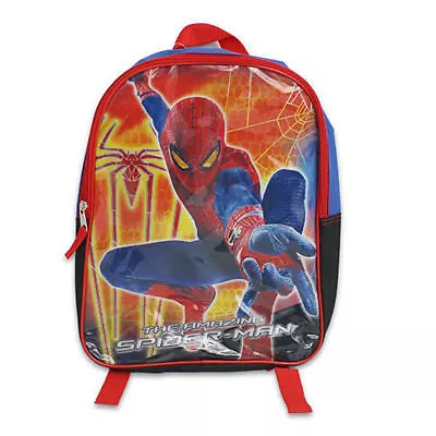 Backpack 14  Marvel Heroes The Amazing Spiderman Boy Blue Red New • $9.95