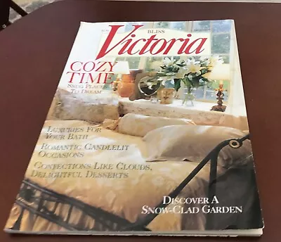 VTG Victoria Magazine..January 1999..Romantic Candlelit Occasions Desserts • $9.99
