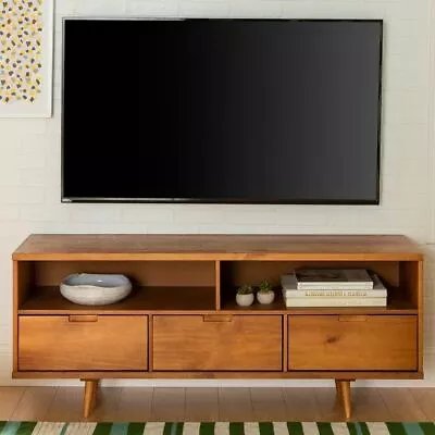 Mid Century Modern TV Stand Entertainment Center Media Cabinet Solid Wood 58  • $399.99