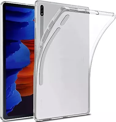 Samsung Galaxy Tab S8 S7 S6 A8 A7 Lite Frost Clear Case Cover Soft TPU Silicone • £7.46