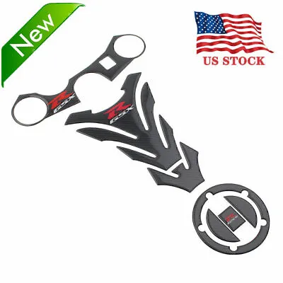 Protector 3D Decal Gas Tank Pad For Suzuki GSXR 1000 750 600 Real Carbon Fiber • $25.15