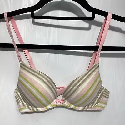 Victoria's Secret Pink Stripe Push Up Bra 34A • $16