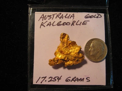 $2249.99 • Buy Kalgoorlie, Australia Large Gold Nugget 17.254 Grams Placer Bright