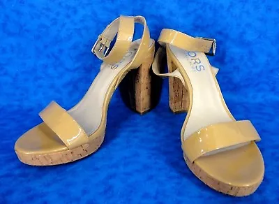 Michael Kors Women Platform High Heels Shoes Size 9M Ankle Straps Beige  • $19.99