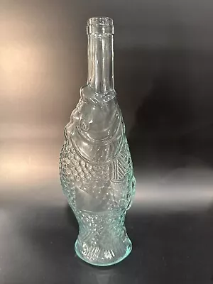 Empty Italian Fish Shaped Wine Bottle 13  Pescevino VTG Glass Beach Nautical • $16.99