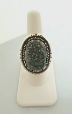  R988 Vintage Navajo Sterling Silver Turquoise Ring Size 7.5(USA)   • $250