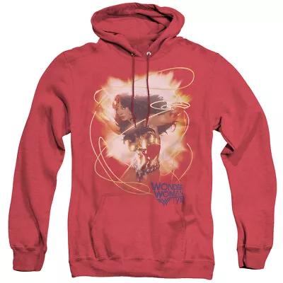 WONDER WOMAN 75TH BURST Licensed Hooded Sweatshirt Adult Heather Hoodie SM-3XL • $50.95