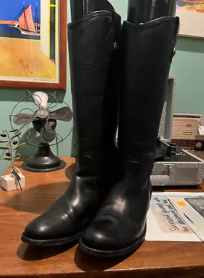 Frye Melissa Leather Tall Riding Boots Black 77167 Women Size 9 B  • $70