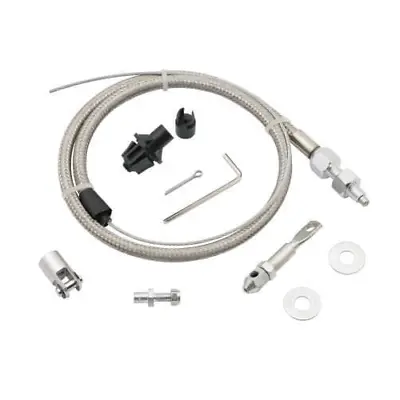 Mr. Gasket 5657 Stainless Steel Braided Throttle Cable Kit. 36  In Cable 24  Sle • $40.95
